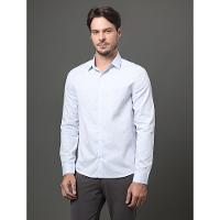 Camisa Masculina Slim Fio 50 Calvin Klein - Azul Claro - 1