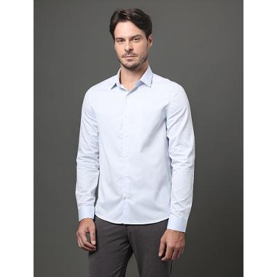 Camisa Masculina Slim Fio 50 Calvin Klein - Azul Claro