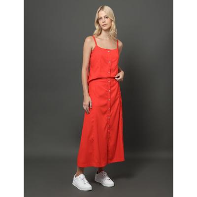 Top Feminino Abertura Por Botão Calvin Klein - Vermelho