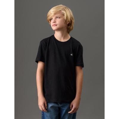 Camiseta Menino Bordado Calvin Klein Jeans - Preto