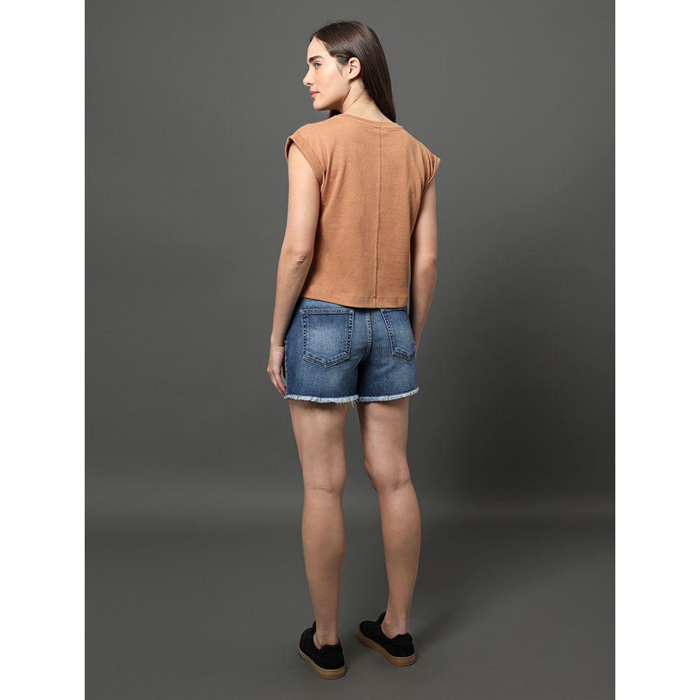 Blusa Feminina Pregas Ombro Calvin Klein Jeans - Havana - 2