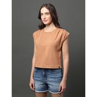 Blusa Feminina Pregas Ombro Calvin Klein Jeans - Havana - 1
