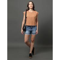 Blusa Feminina Pregas Ombro Calvin Klein Jeans - Havana - 3