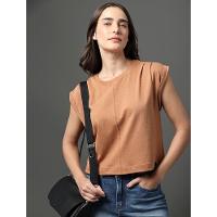 Blusa Feminina Pregas Ombro Calvin Klein Jeans - Havana - 5
