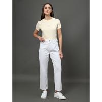 Calça Feminina Cropped Straight Calvin Klein - Branco - 3