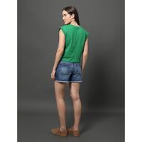 Blusa Feminina Pregas Ombro Calvin Klein Jeans - Verde Médio - 2