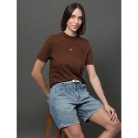 Camiseta Feminina Relevo Multicor Calvin Klein Jeans - Marrom - 4