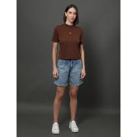 Camiseta Feminina Relevo Multicor Calvin Klein Jeans - Marrom - 3