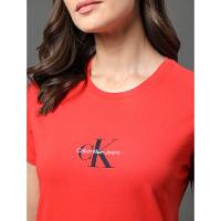 Camiseta Feminina Reissue Centralizado Calvin Klein Jeans - Vermelho