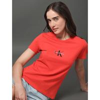 Camiseta Feminina Reissue Centralizado Calvin Klein Jeans - Vermelho - 5