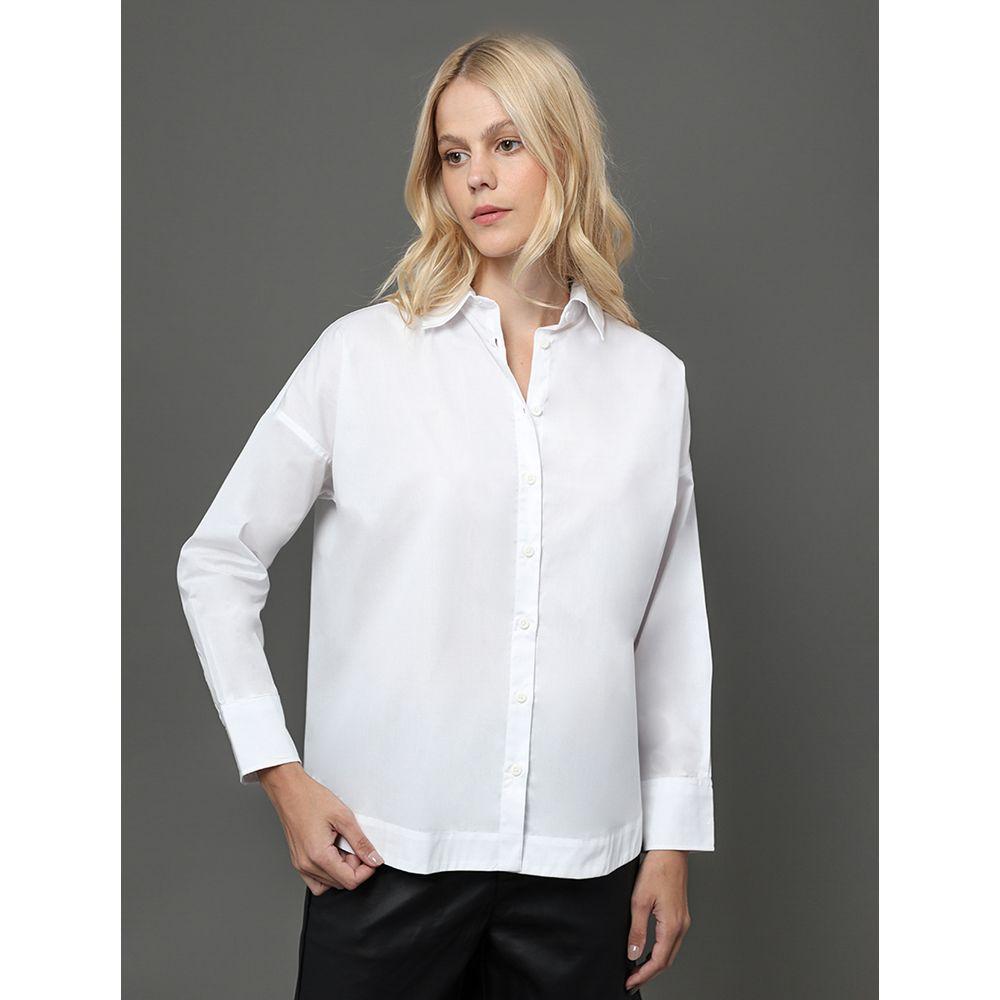 Camisa Feminina Over Calvin Klein - Branco - 1