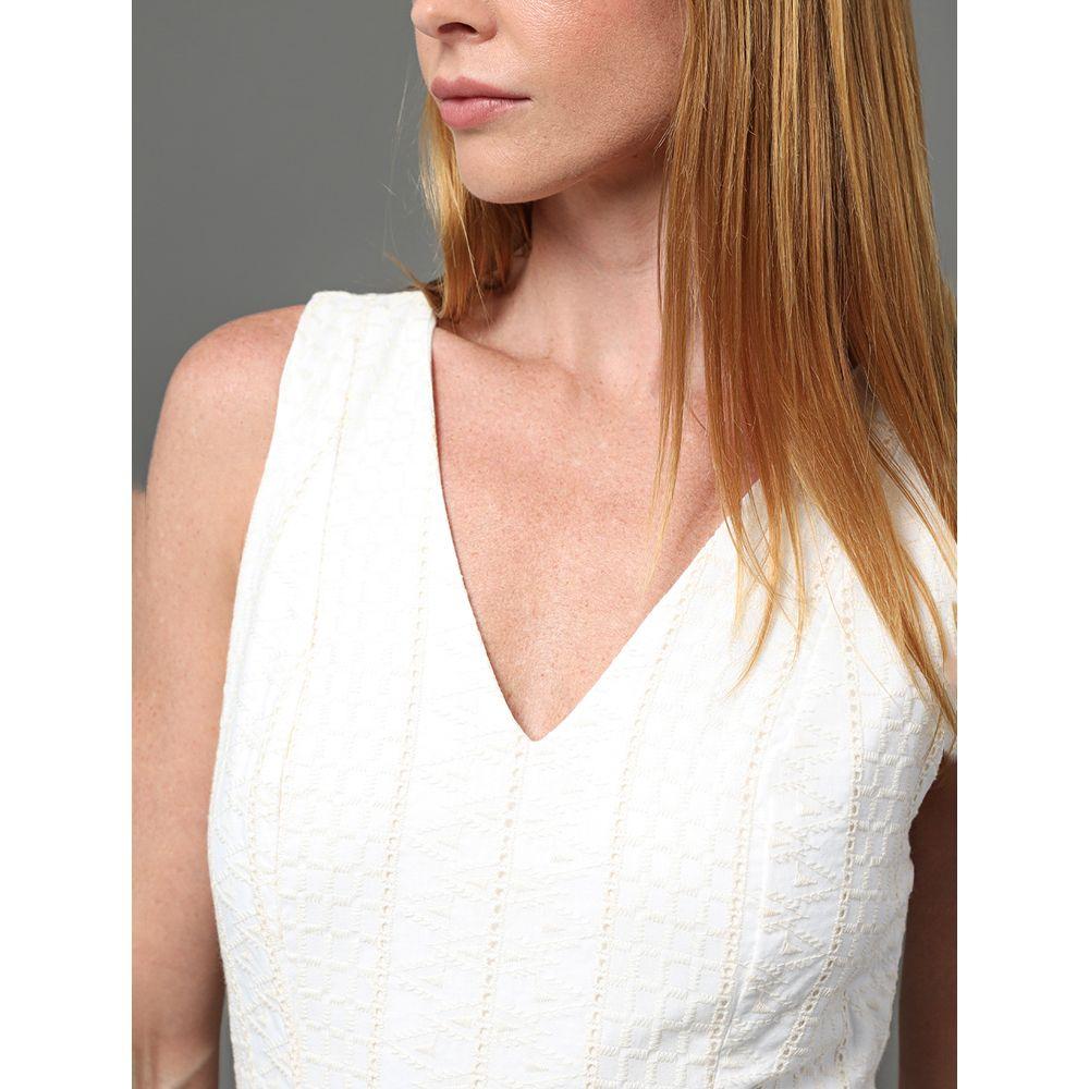 Vestido Feminino Longo de Laise Calvin Klein - Branco - 4