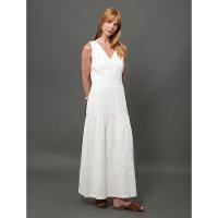 Vestido Feminino Longo de Laise Calvin Klein - Branco - 3