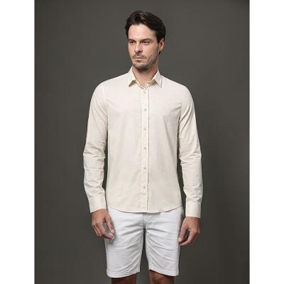 Camisa Masculina Cotton Linen Calvin Klein Jeans - Off White