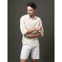 Camisa Masculina Cotton Linen Calvin Klein Jeans - Off White - 5