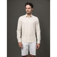 Camisa Masculina Cotton Linen Calvin Klein Jeans - Off White - 1