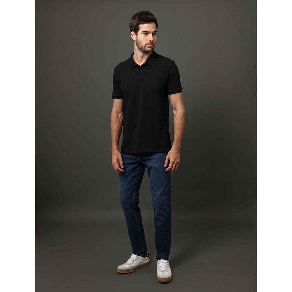 Polo Masculina Textura Calvin Klein Jeans - Preto - 3