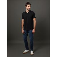 Polo Masculina Textura Calvin Klein Jeans - Preto - 3
