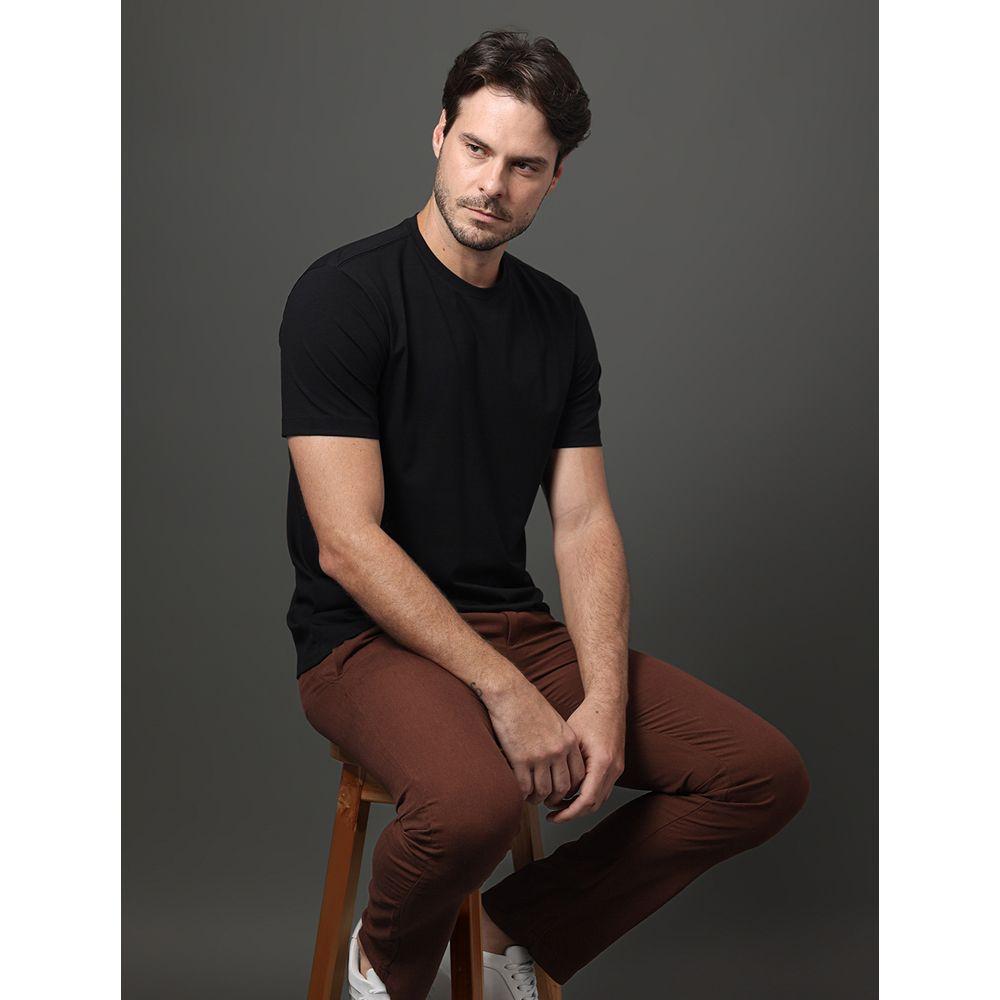 Camiseta Masculina Cotton Calvin Klein - Preto - 5