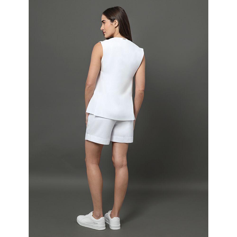 Colete Feminino Linho Misto Calvin Klein - Branco - 2