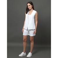 Colete Feminino Linho Misto Calvin Klein - Branco - 3