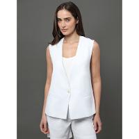 Colete Feminino Linho Misto Calvin Klein - Branco - 1