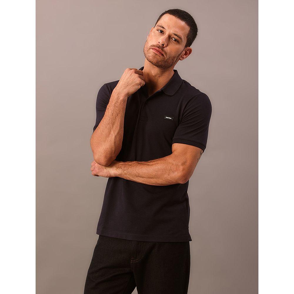 Polo Masculina Slim Piquet Calvin Klein - Marinho - 5