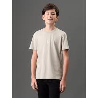 Camiseta Menino Rubber Patch Calvin Klein Jeans - Caqui Claro - 1