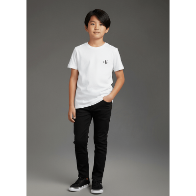 Camiseta Menino Re Issue Calvin Klein Jeans - Branco