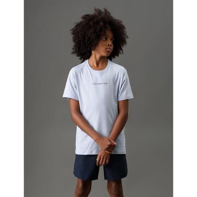 Camiseta Menino Logo Centralizado Calvin Klein Jeans - Lavanda