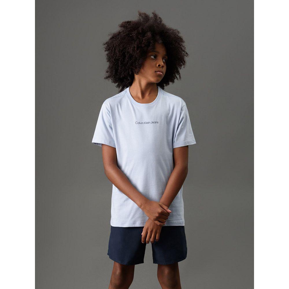 Camiseta Menino Logo Centralizado Calvin Klein Jeans - Lavanda - 1