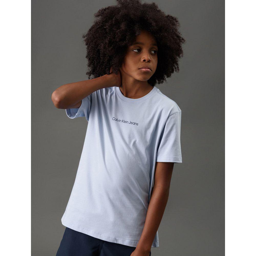 Camiseta Menino Logo Centralizado Calvin Klein Jeans - Lavanda - 5