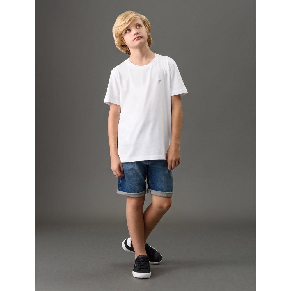 Camiseta Menino Bordado Calvin Klein Jeans - Branco 2 - 3