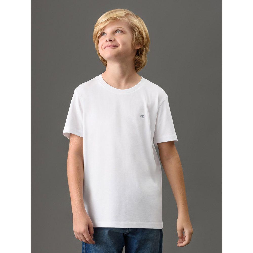Camiseta Menino Bordado Calvin Klein Jeans - Branco 2 - 5