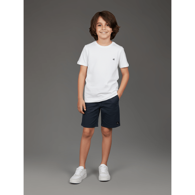 Camiseta Menino Bordado Calvin Klein Jeans - Branco 2