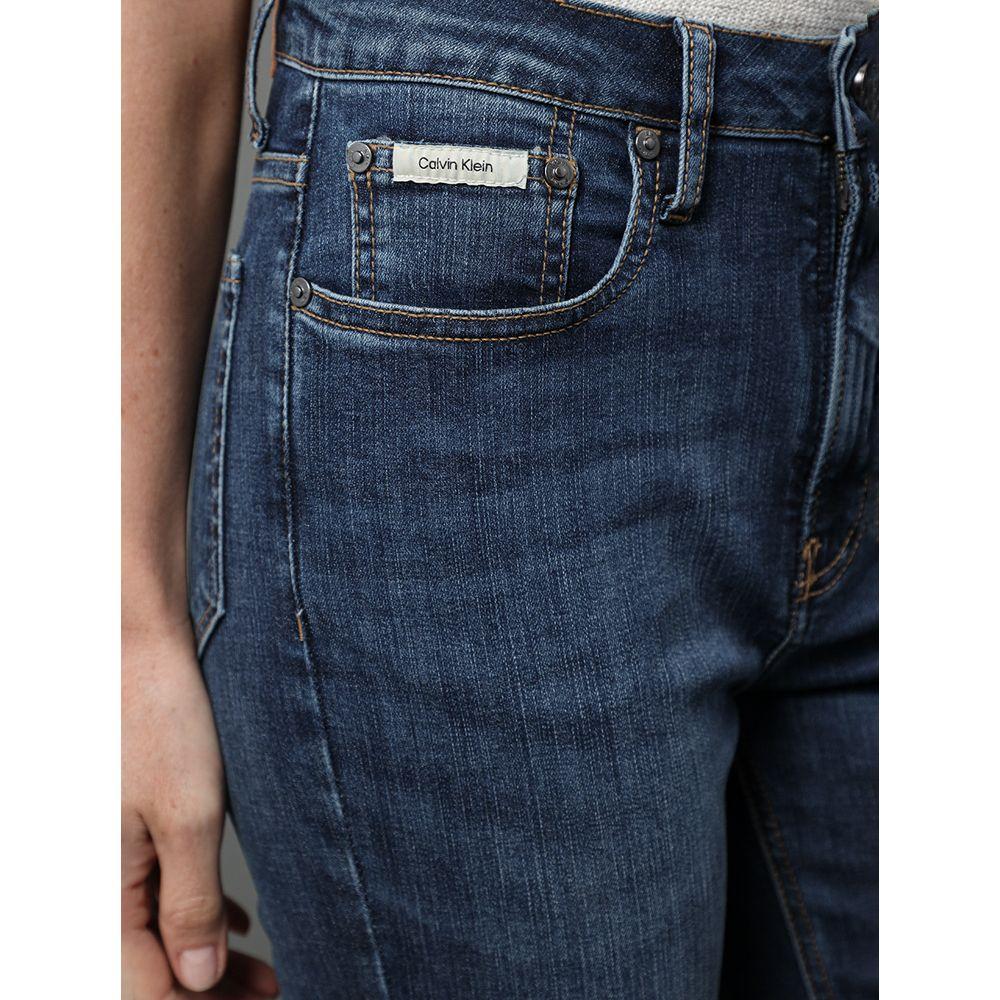 Calça Jeans Feminina Flare 5 Pockets Calvin Klein - Azul Médio - 4