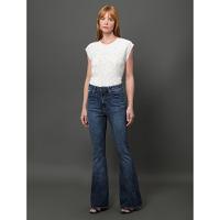 Calça Jeans Feminina Flare 5 Pockets Calvin Klein - Azul Médio - 3