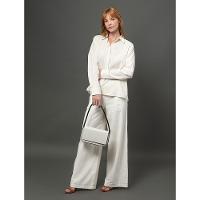 Calça Feminina Wide Leg Com Listras Calvin Klein - Branco - 5