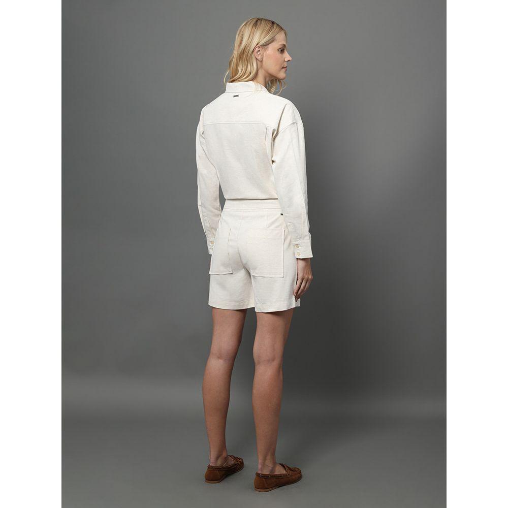 Bermuda Feminina Linho Texturizado Calvin Klein - Off White - 2