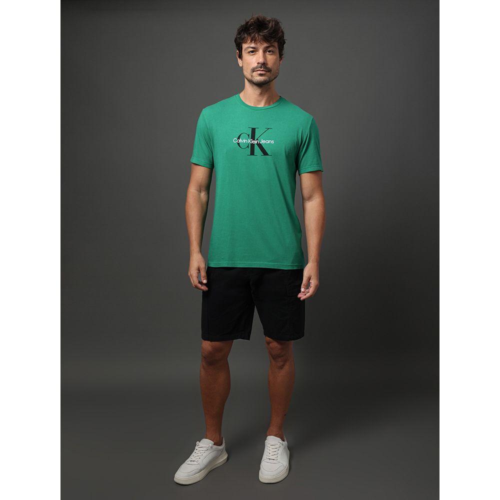 Camiseta Masculina Re Issue Calvin Klein Jeans - Verde Médio - 3