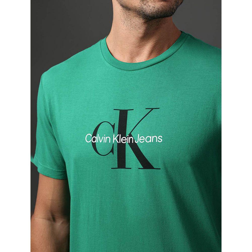 Camiseta Masculina Re Issue Calvin Klein Jeans - Verde Médio - 4
