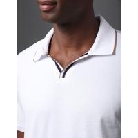 Polo Masculina Listras Calvin Klein Jeans - Branco