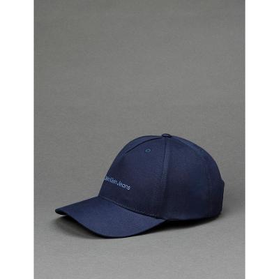 Boné Infantil Masculino de Sarja Aba Curva Estampa Logo Calvin Klein Jeans - Azul Marinho