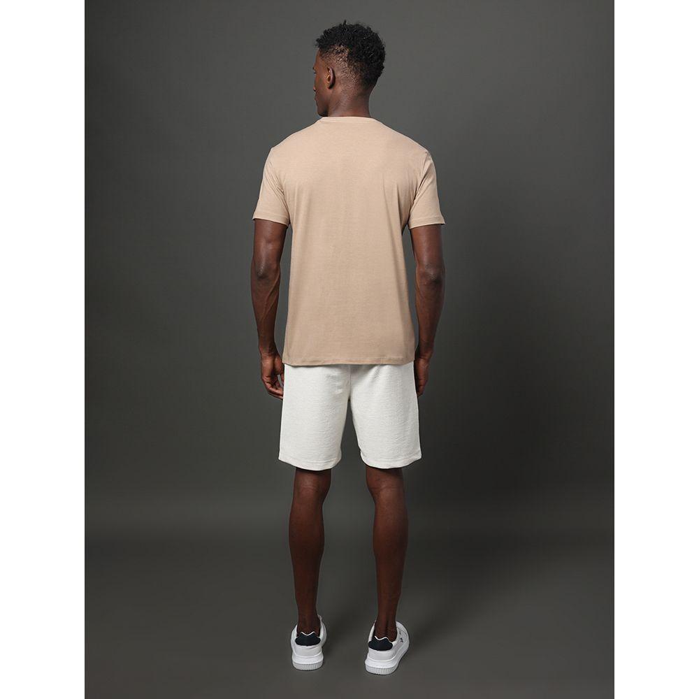 Camiseta Masculina Embossed Calvin Klein Jeans - Caqui Medio - 2