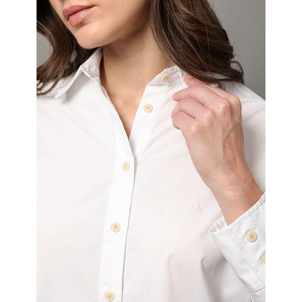 Camisa Feminina Com Bordado Calvin Klein Jeans - Branco - 2