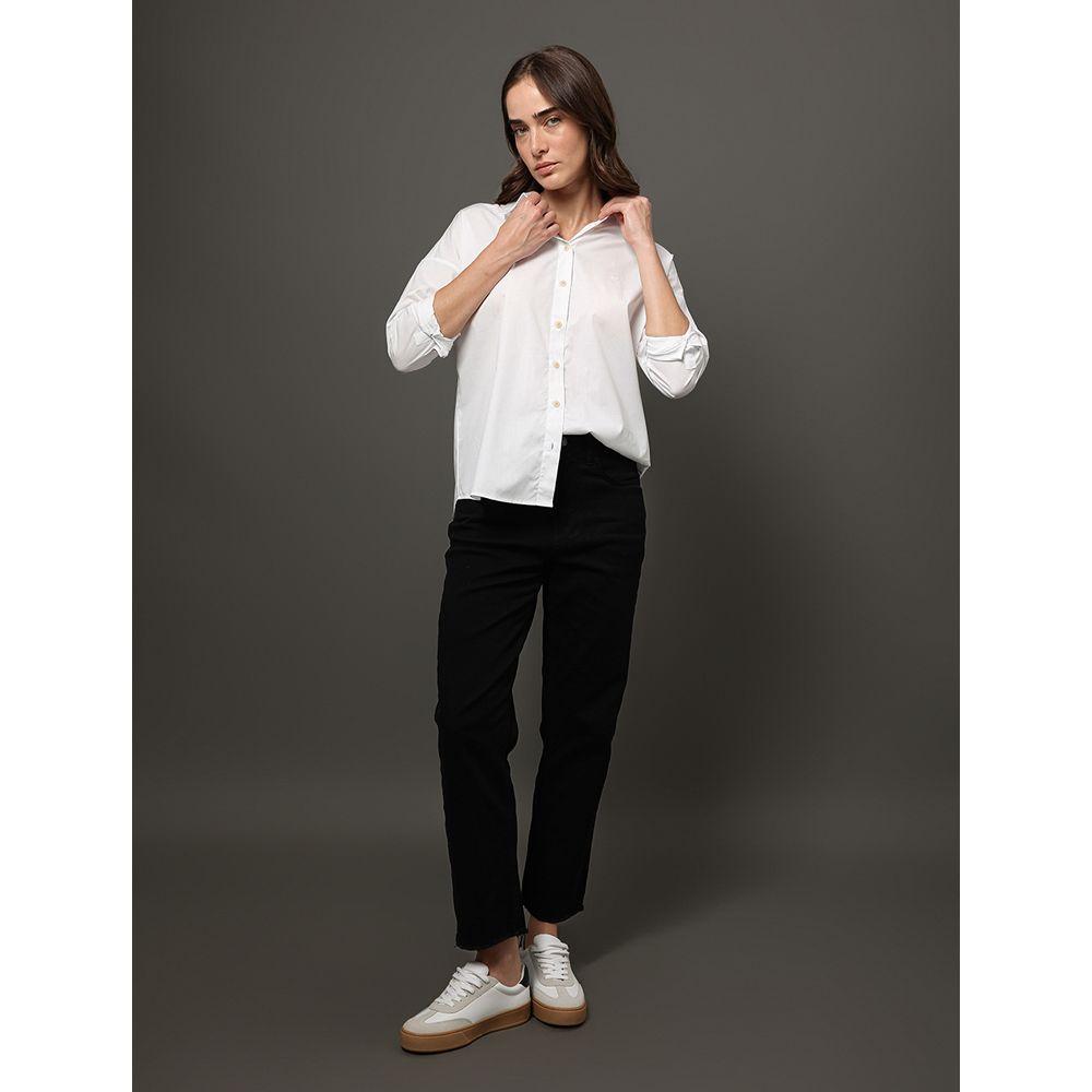 Camisa Feminina Com Bordado Calvin Klein Jeans - Branco - 3