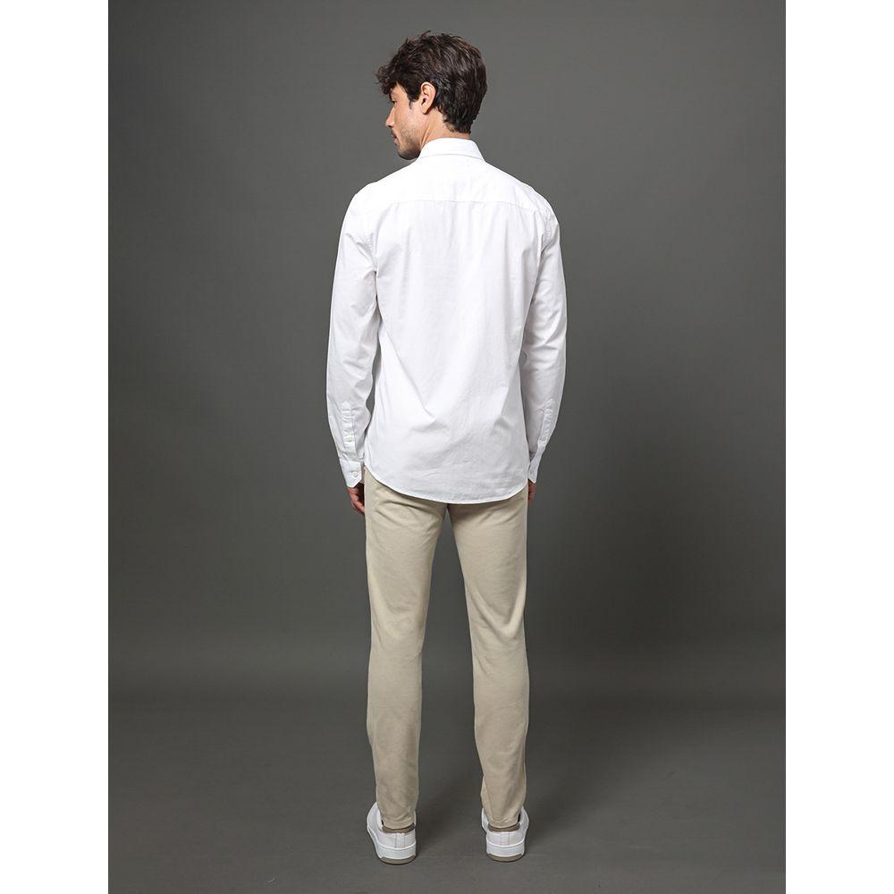 Camisa Masculina Slim Com Bolsos Calvin Klein Jeans - Branco - 2