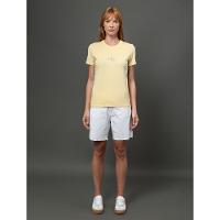 Camiseta Feminina Micrologo Peito Calvin Klein Jeans - Amarelo Manteiga - 3
