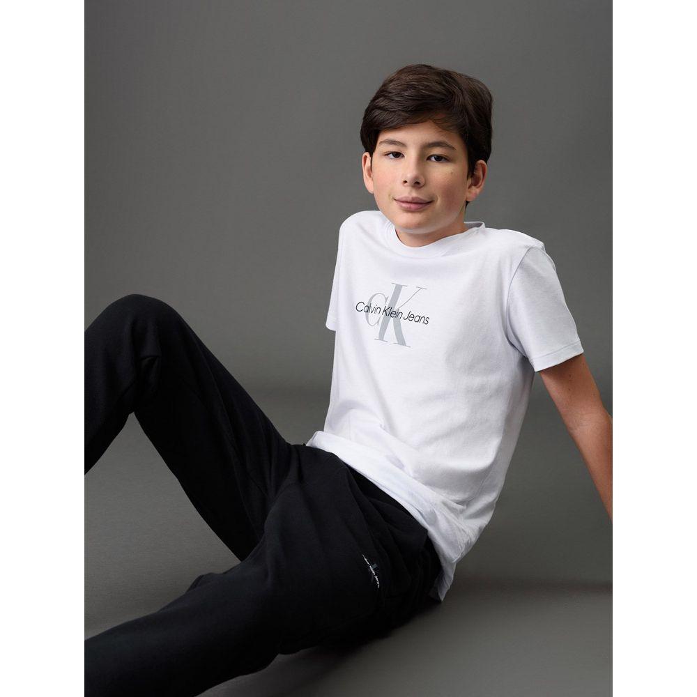 Calça Menino Moletom Re Issue Calvin Klein Jeans - Preto - 4