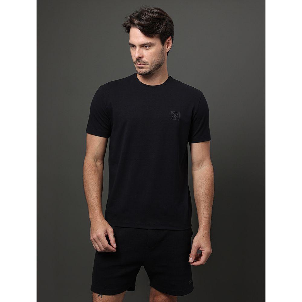 Camiseta Masculina Cotton Calvin Klein - Preto - 1